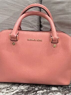 Michael Kors Coral Pink Saffiano Satchel